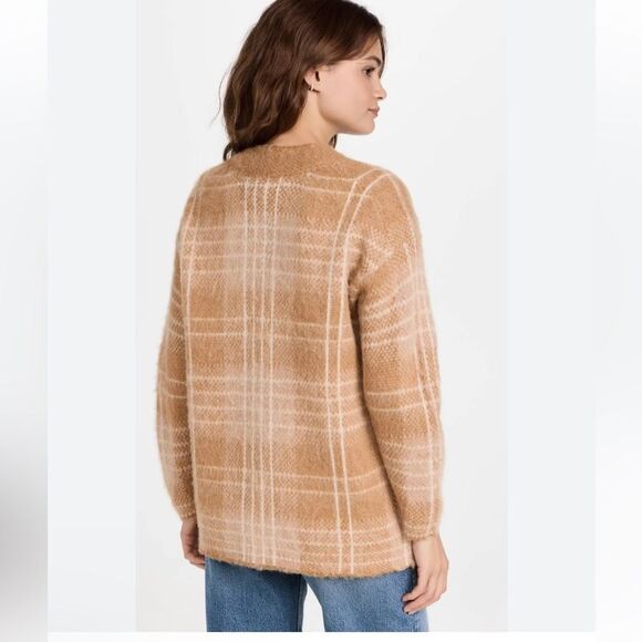 Vince Brushed Plaid Alpaca-Wool Cardigan XS/S $525 NWT - Picture 6 of 9
